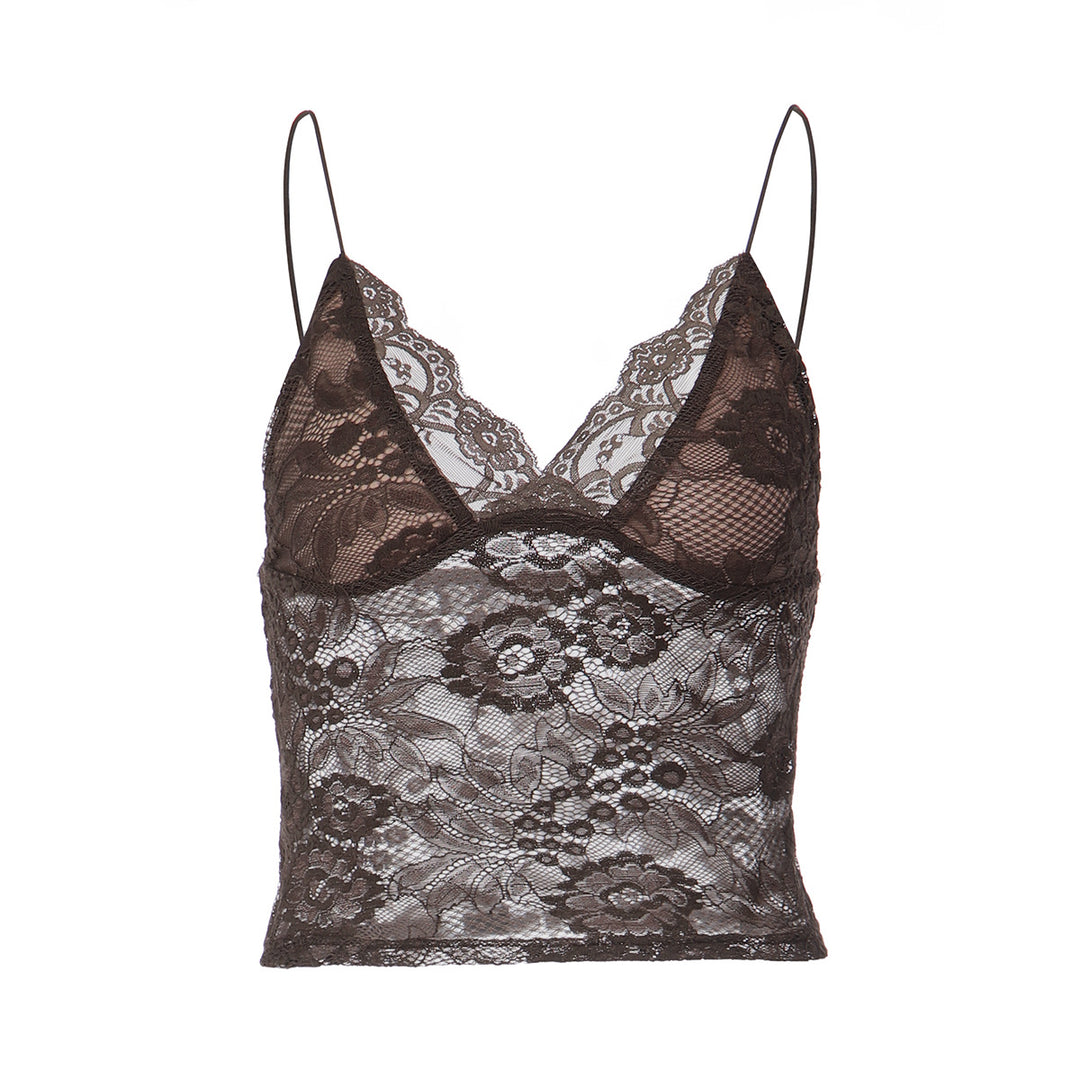Damen Spitzenbustier mit verführerischen Blumenmustern Drune