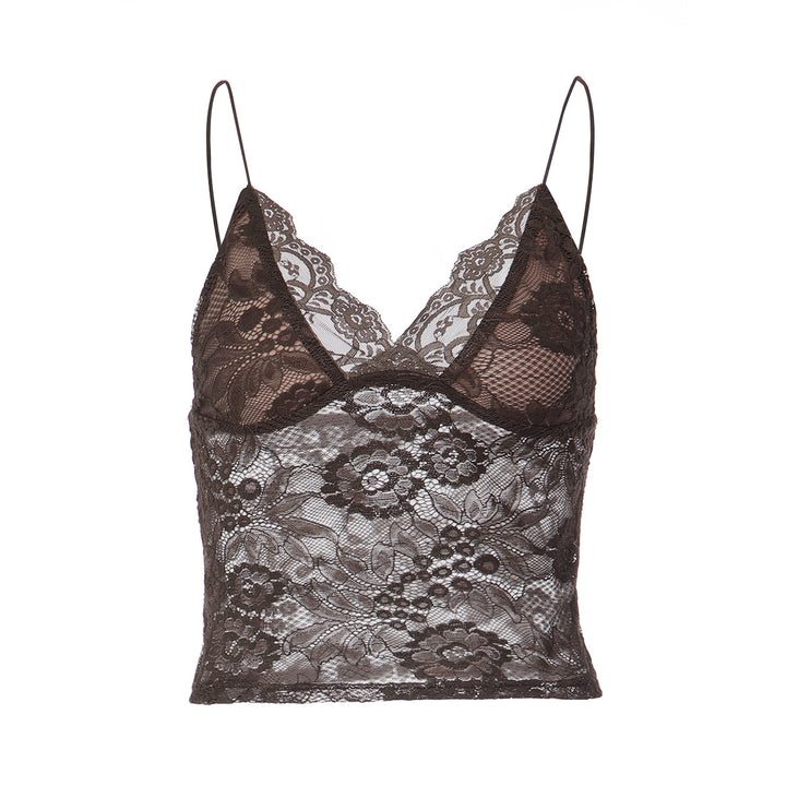 Damen Spitzenbustier mit verführerischen Blumenmustern Drune