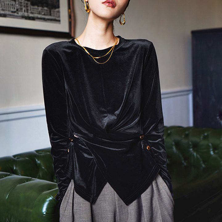 Damen Elegant geschnittene Bluse mit Twist-Detail Drune