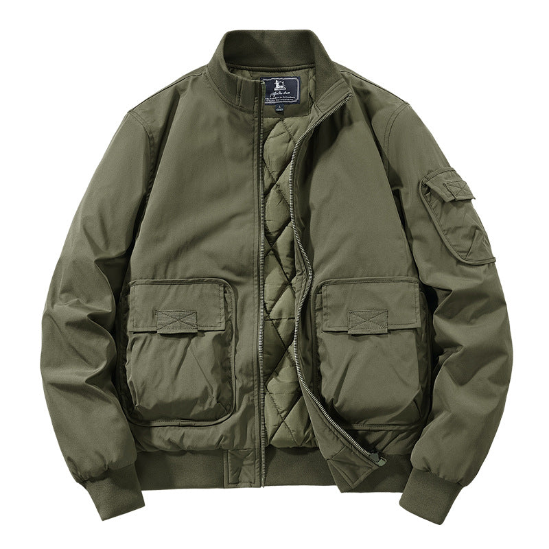 Herren Modische Bomberjacke mit zahlreichen Taschen Drune