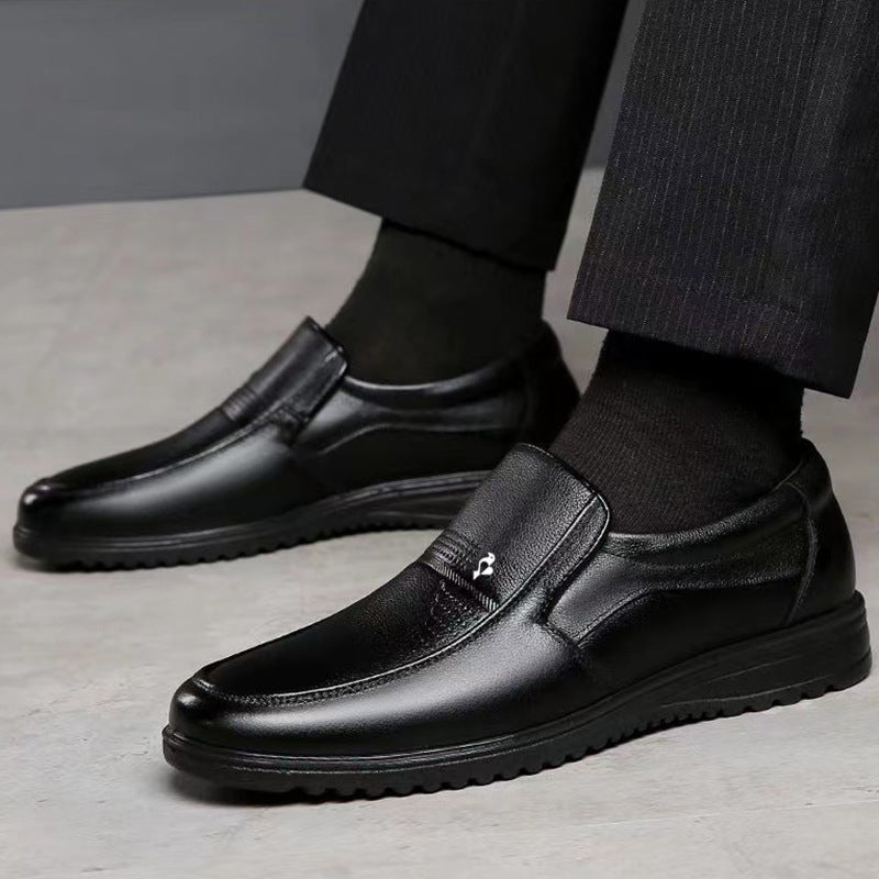Herren Elegante und bequeme Slip-On Schuhe aus hochwertigem Leder mit rutschfester Sohle Drune