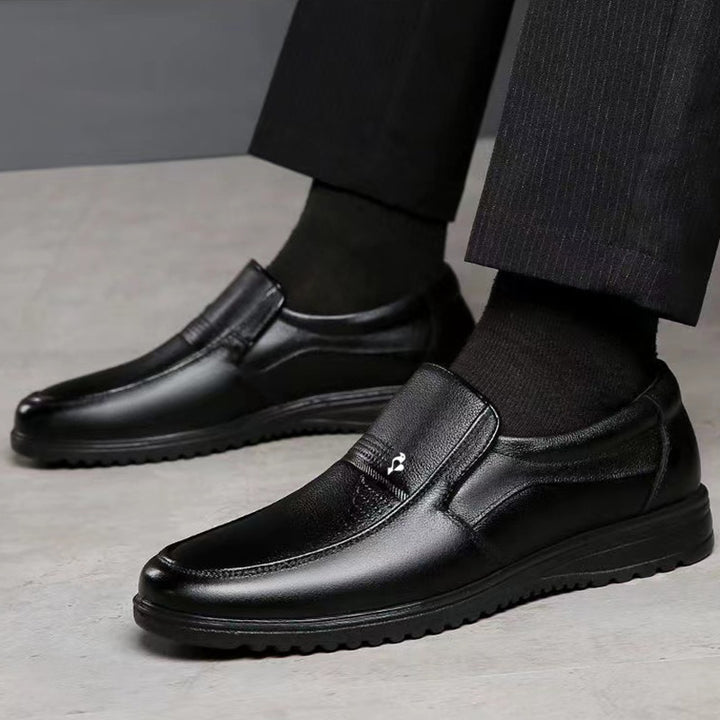 Herren Elegante und bequeme Slip-On Schuhe aus hochwertigem Leder mit rutschfester Sohle Drune