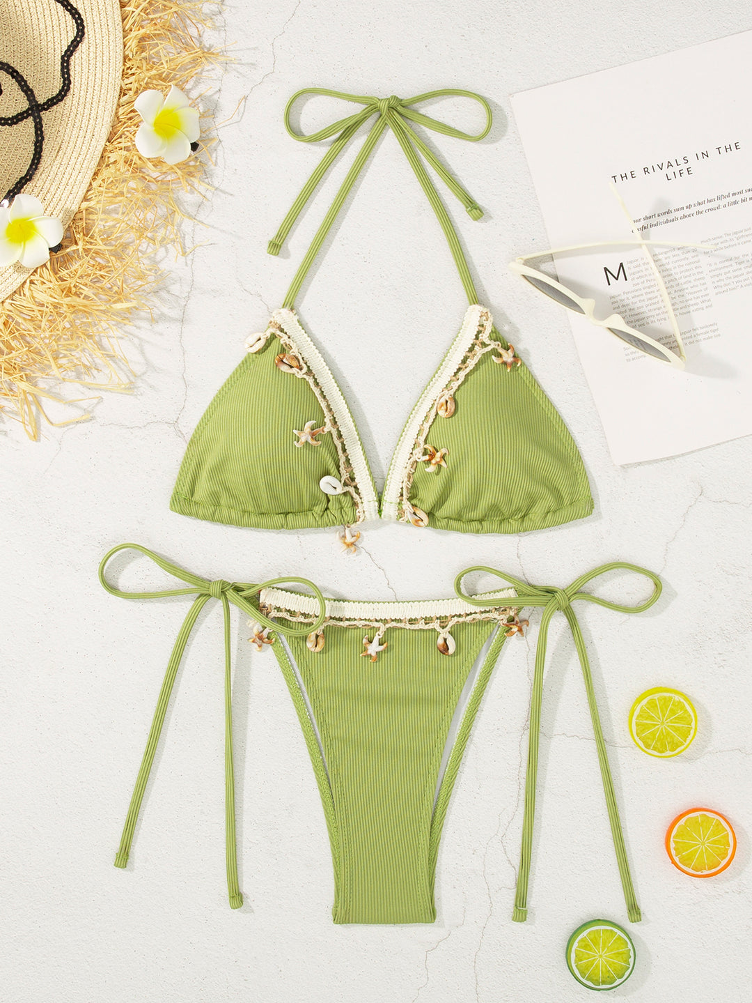 Damen Bikini-Set mit verspielten Bindebändern und eleganten Details Drune