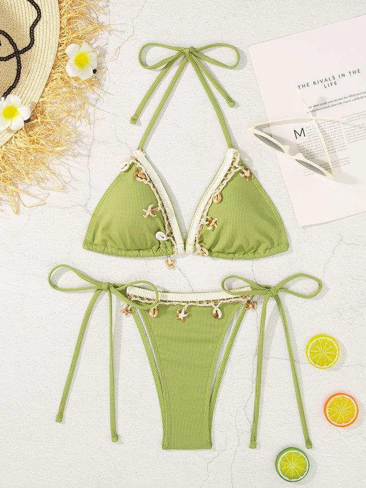 Damen Bikini-Set mit verspielten Bindebändern und eleganten Details Drune