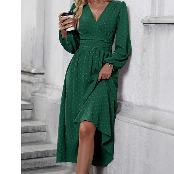Damen Maxikleid mit eleganter Wickeloptik Drune