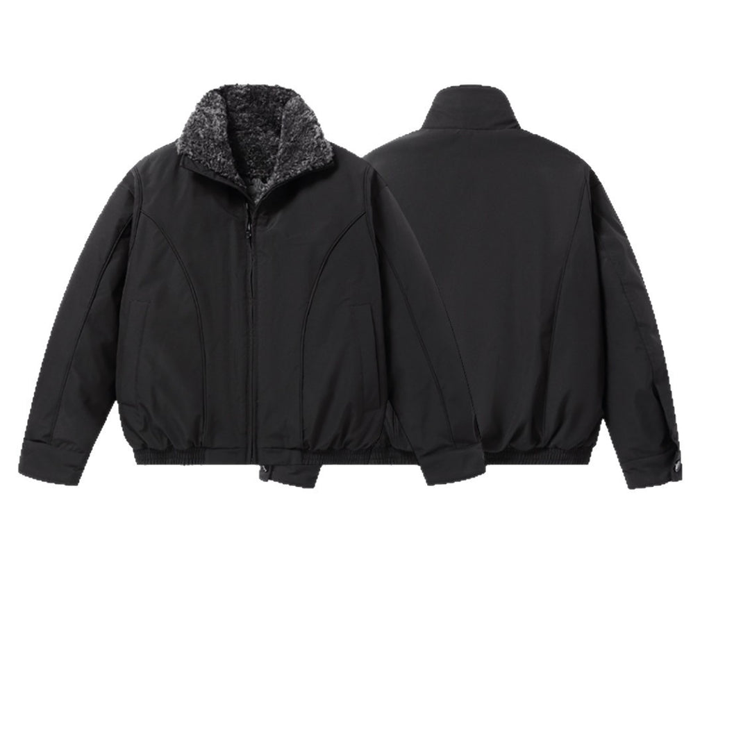 Herren Kurz geschnittene Thermobomberjacke mit hohem Teddykragen Drune