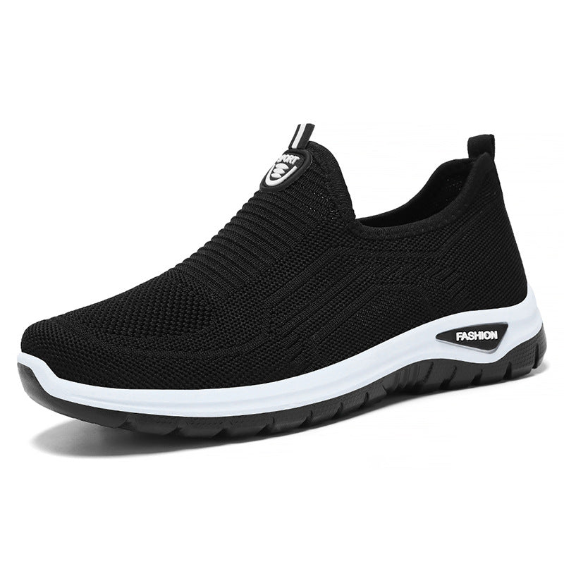 Herren Atmungsaktive Slip-On Sneakers mit flexiblem Strick-Obermaterial und dämpfender Sohle Drune