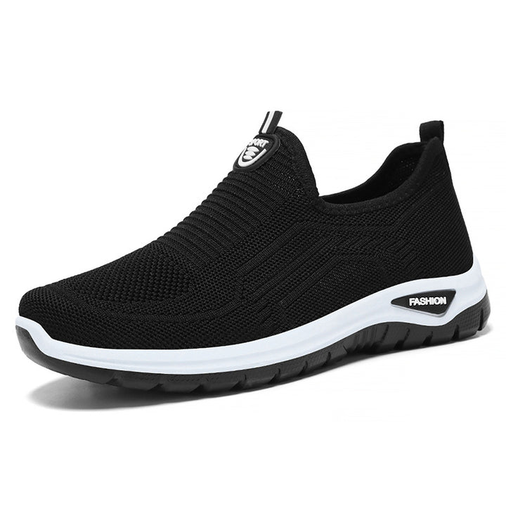 Herren Atmungsaktive Slip-On Sneakers mit flexiblem Strick-Obermaterial und dämpfender Sohle Drune