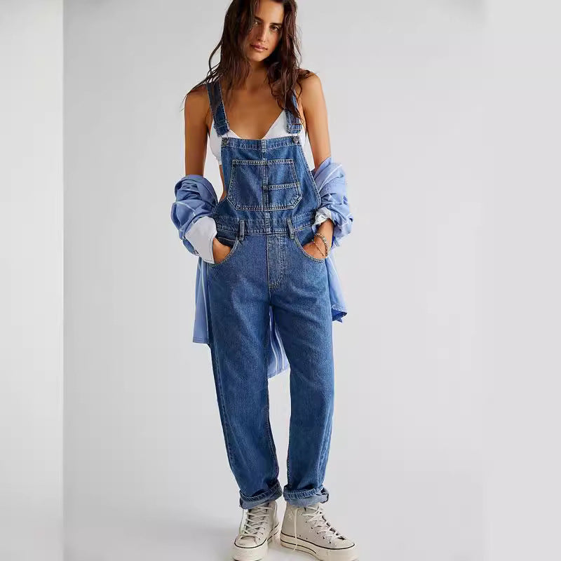 Damen Latzhose im lässigen Schnitt mit trendigen Details Drune