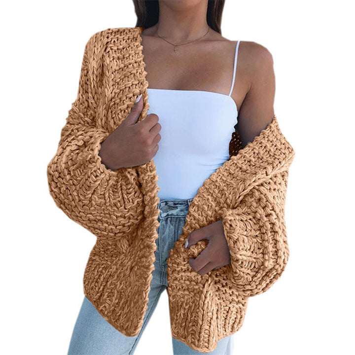 Damen Grobstrickjacke mit lässigem Schnitt und tiefen Taschen Drune