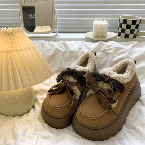 Damen Komfortable und warme Sneaker mit kuscheligem Innenfutter Drune