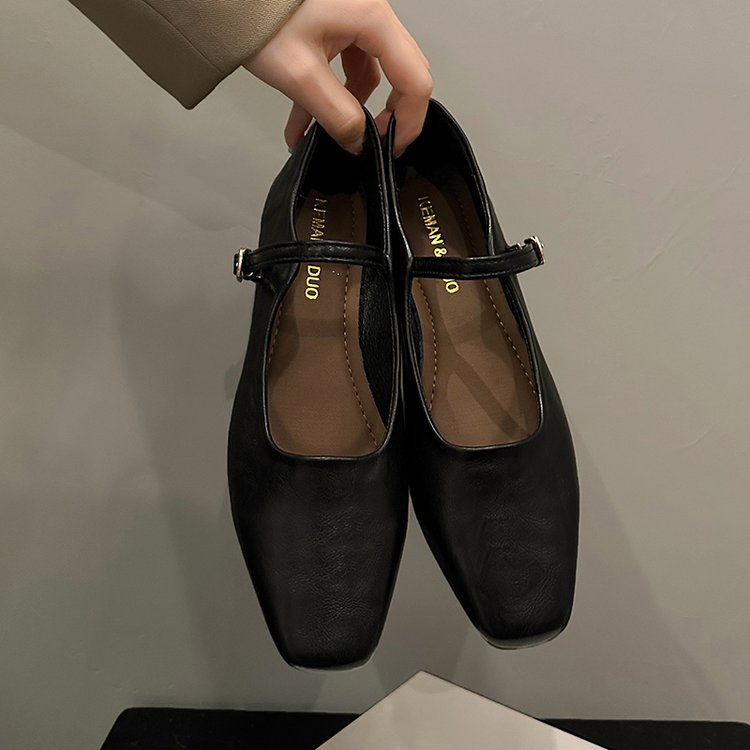 Damen elegante Mary Jane Ballerinas mit klassischem Riemchen und komfortablem Fußbett Drune