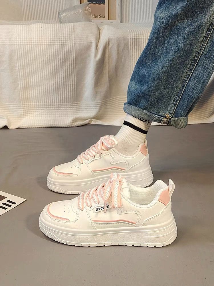 Damen Sportliche Sneakers mit modischer Plateau-Sohle und dämpfendem Komfort Drune