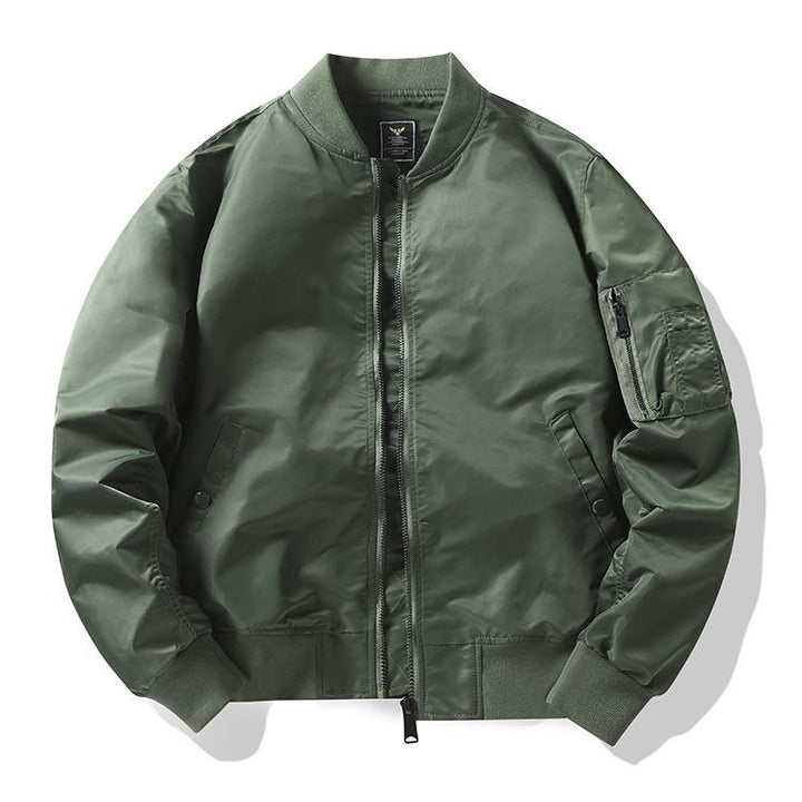 Men's  low-profile utility bomber jacket with two-way concealed zip and sleeve tool pocket Drune