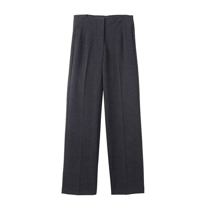 Damen Hochtaillierte Bügelfalten-Hose mit weitem Bein und klassischem Tailoring Drune