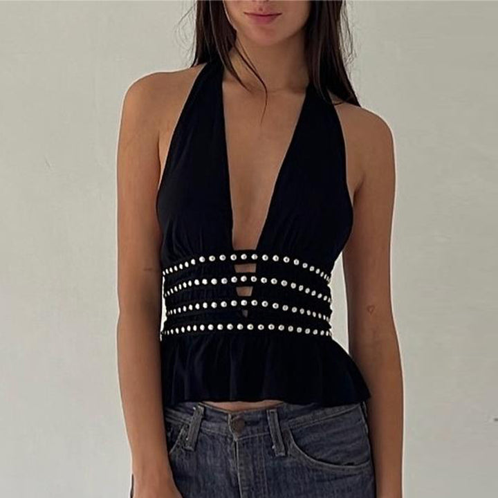 Damen Off-Shoulder Top mit zarten Spitzenakzenten Drune