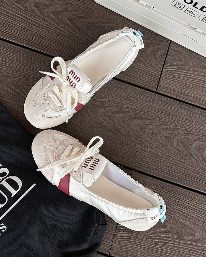 Damen Schicke Ballerinas mit weichem Wildleder-Drune
