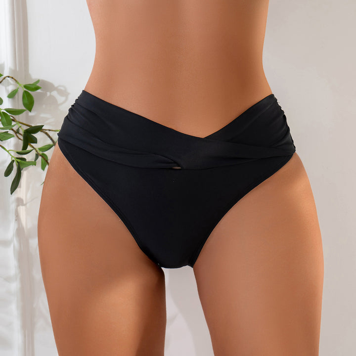 Damen Hochgeschnittene Rüschen-Bikinihose Drune
