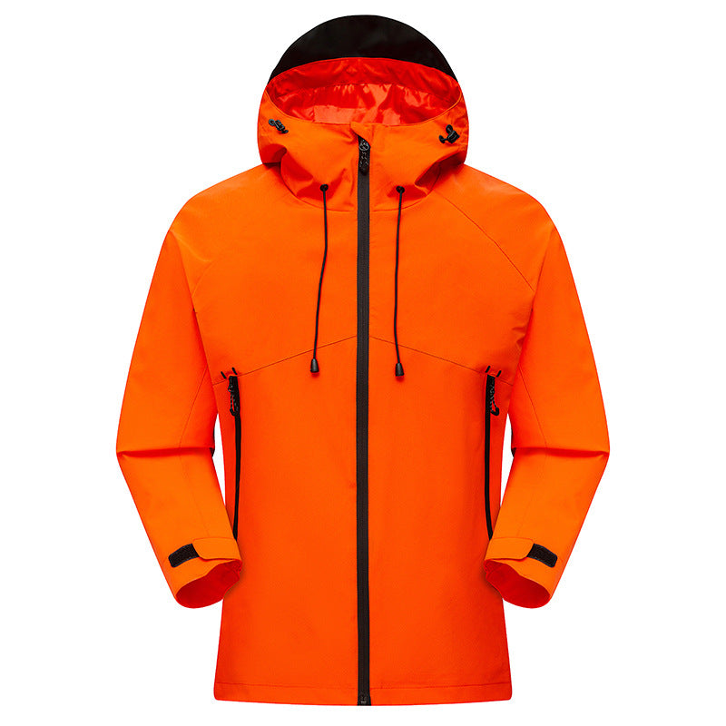 Herren Wasserdichter High-Visibility Shellparka mit atmungsaktiver Membran, verstellbarer Kapuze und Belüftung Drune