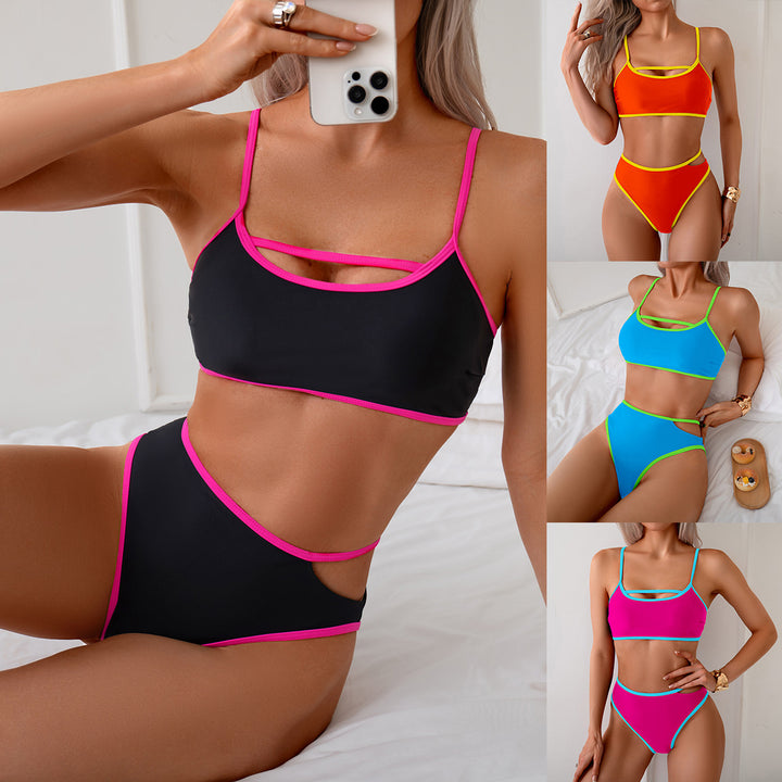 Damen Sportlicher Bikini mit einzigartige Cut-out-Details Drune