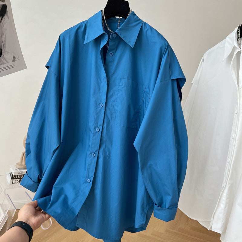 Damen Oversized Hemdbluse Drune
