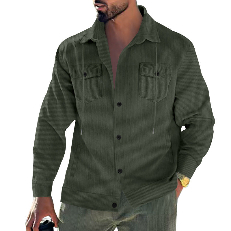 Herren Cord-Jacke mit praktischen Taschen und klassischem Schnitt Drune