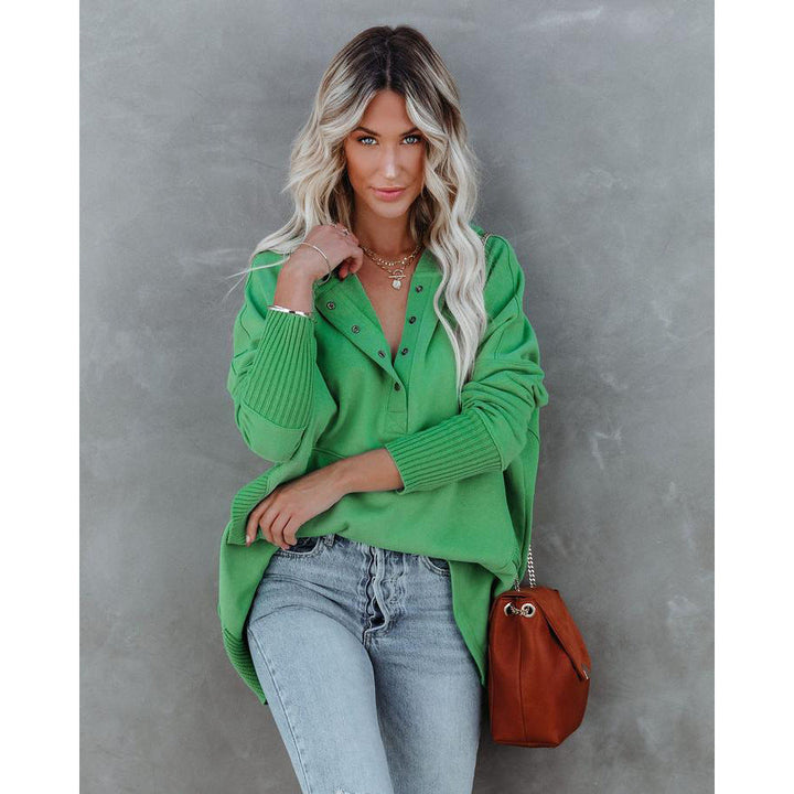Damen Oversized Kapuzenpullover Drune