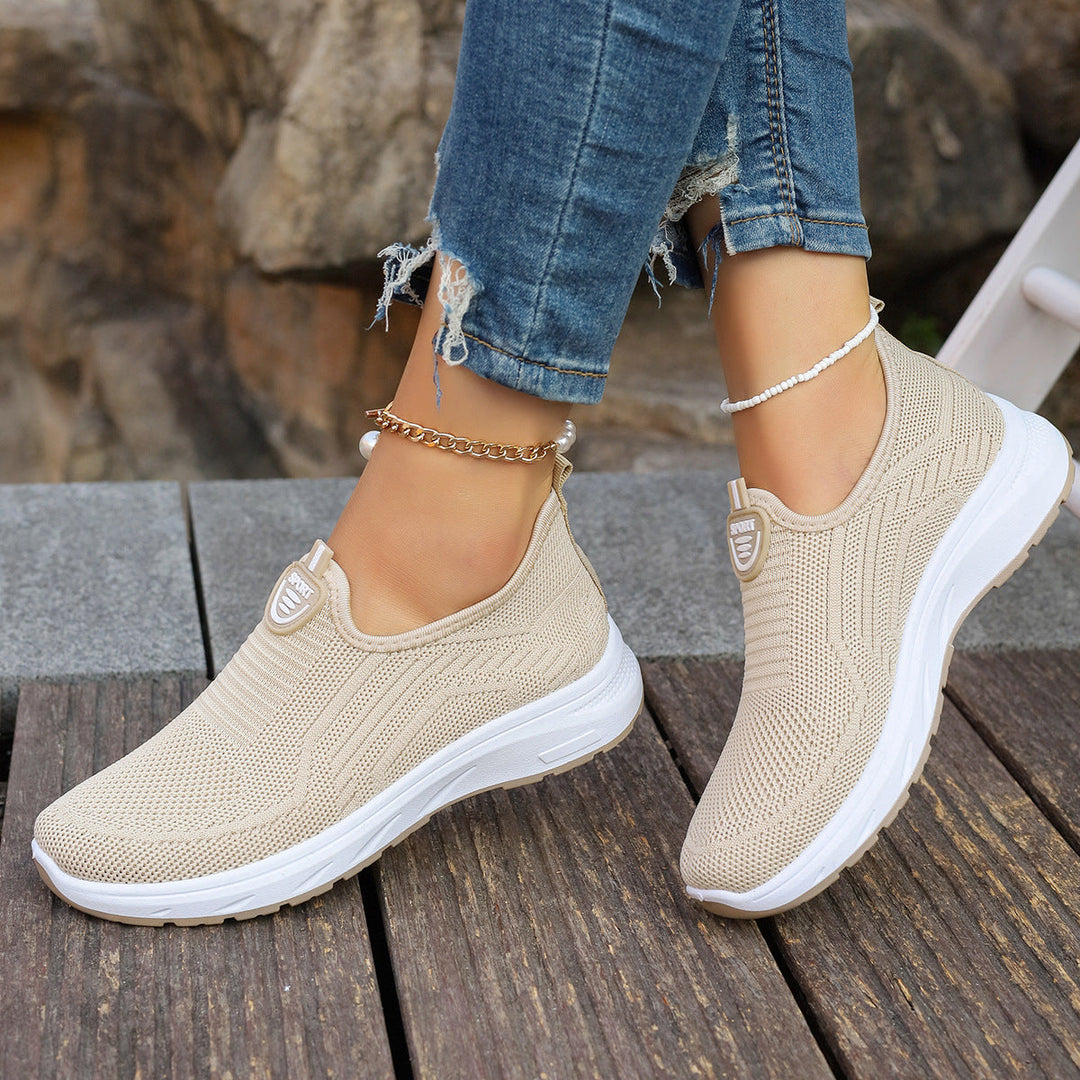 Damen Atmungsaktive Slip-On Freizeitschuhe mit dämpfender Sohle Drune