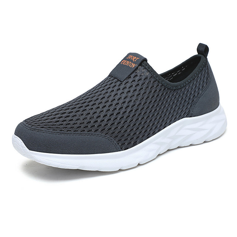 Herren leichte Slip-On Laufsneaker mit nahtlosem Maschenoberteil und stoßdämpfender Wellen-EVA-Sohle Drune