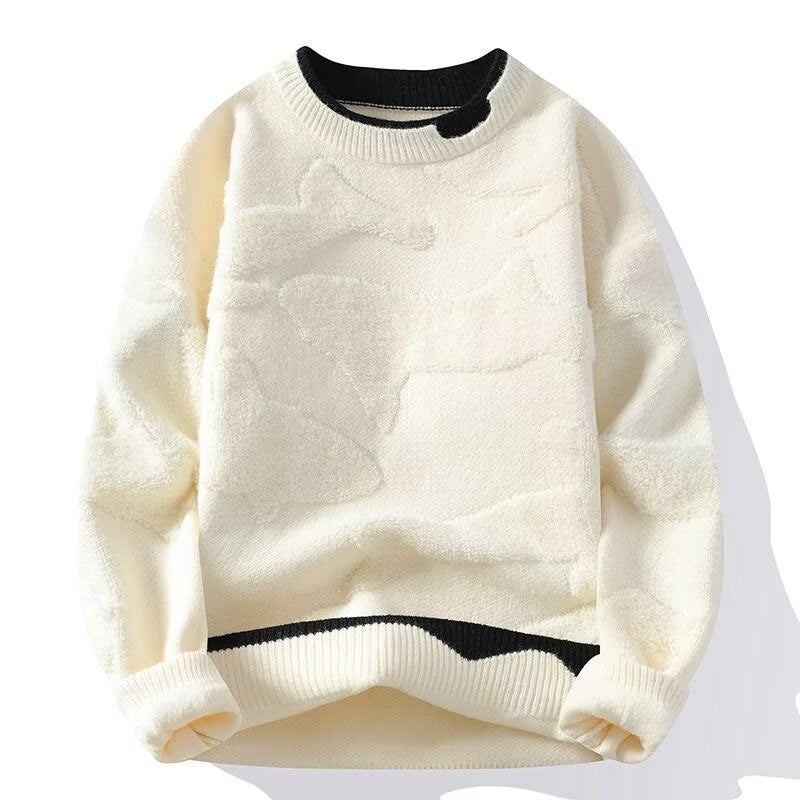 Damen Sportlicher Grobstrickpullover Drune