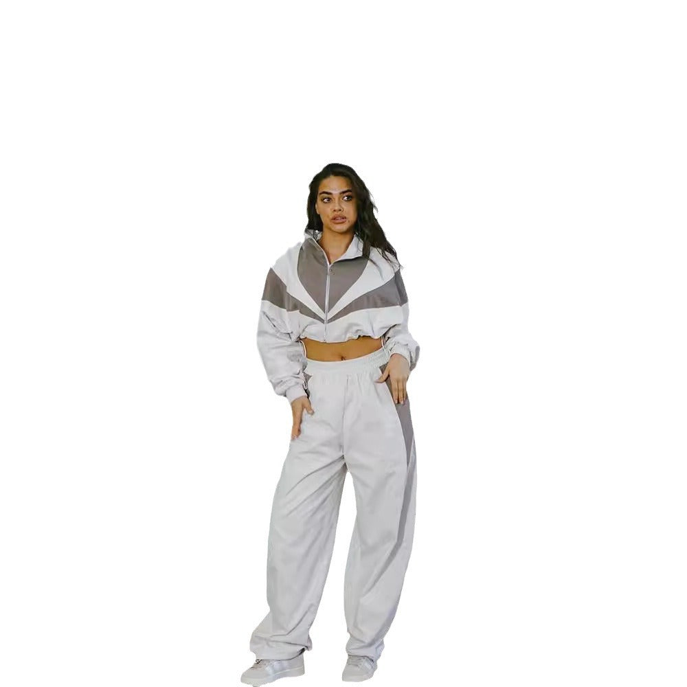 Damen Trendy Sportanzug mit lässigem Schnitt und praktischen Taschen Drune