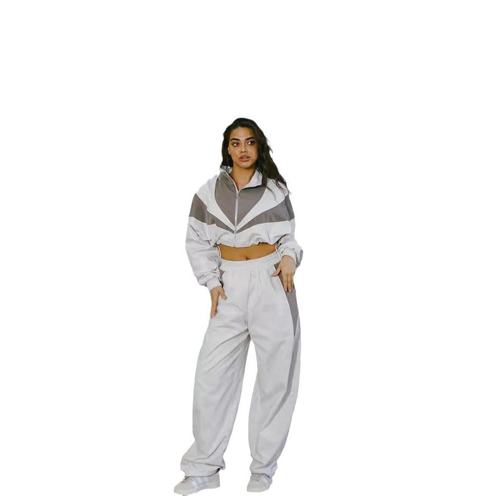 Damen Trendy Sportanzug mit lässigem Schnitt und praktischen Taschen Drune