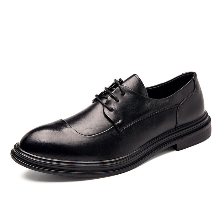 Herren elegante Vollleder Derby-Schnürschuhe mit gepolstertem Komfortfußbett Drune
