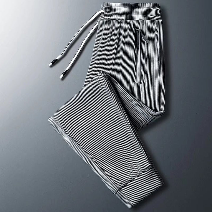 Herren Sportliche Zip-Hose mit Streifen Drune