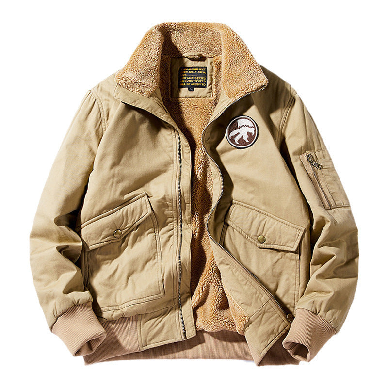 Herren Modische Übergangsjacke mit Fleece-Innenfutter Drune