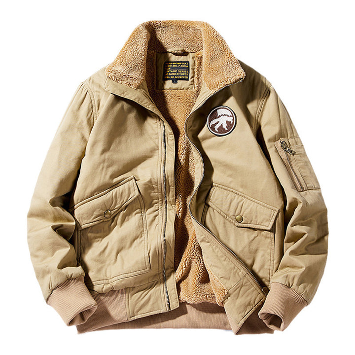 Herren Modische Übergangsjacke mit Fleece-Innenfutter Drune