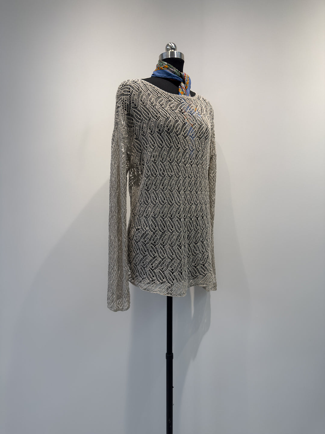 Damen Offenes Gewebtes Strickpullover Drune
