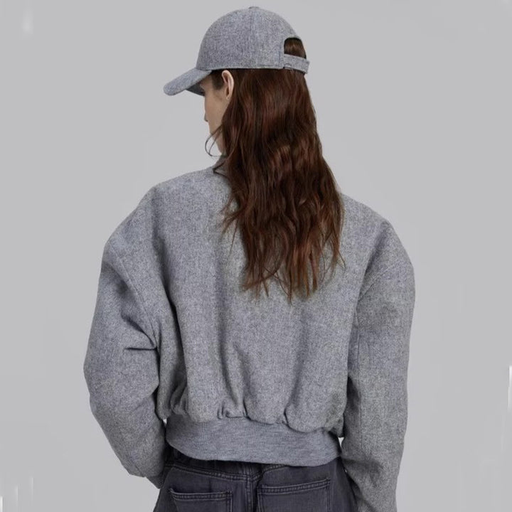 Damen modische Oversized-Jacke aus Wollmix Drune