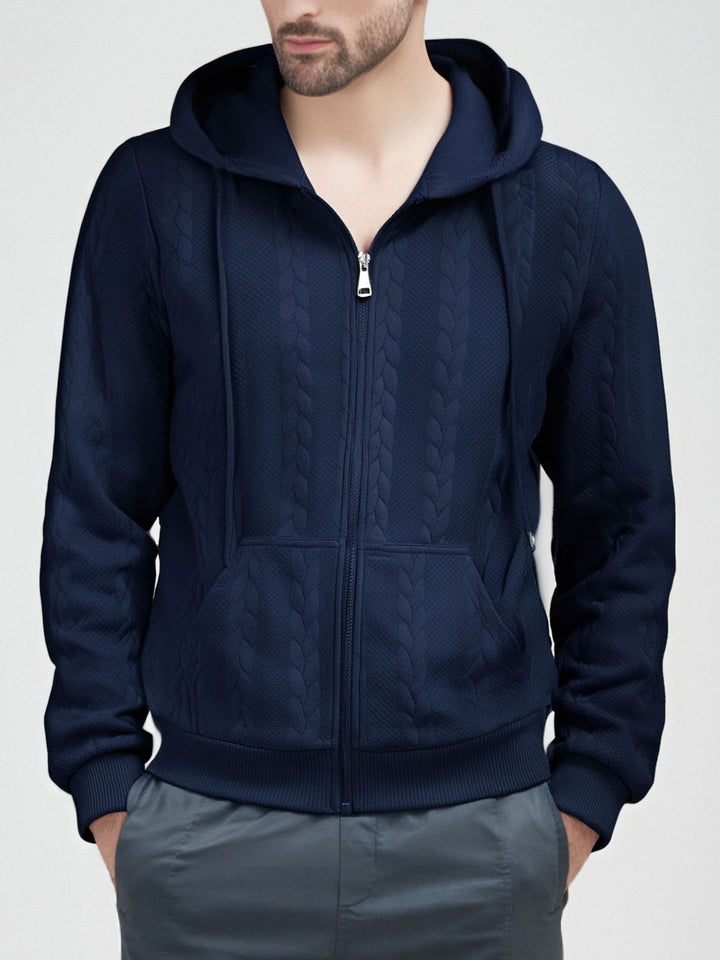 Herren Strickjacke mit Kapuze Drune