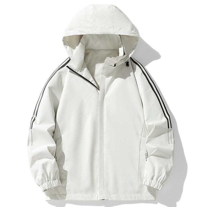 Herren Sportliche Regenjacke mit verstellbarer Kapuze Drune