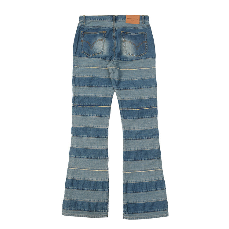 Damen Jeanshose mit modernem Streifenmuster und bequemer Passform Drune