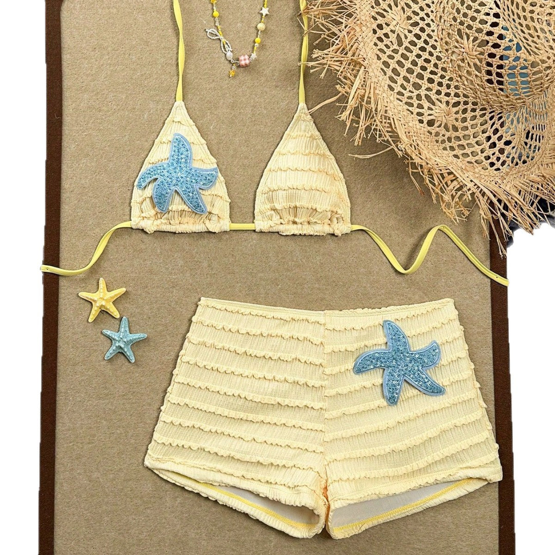 Damen Bikini mit raffinierten Volants und maritimen Details Drune