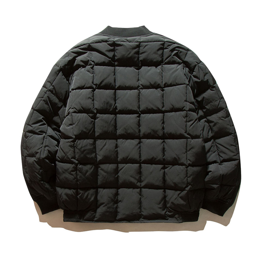 Herren Boxy-Stepp-Bomberjacke mit kubischer Wattierung und Rippenkragen Drune