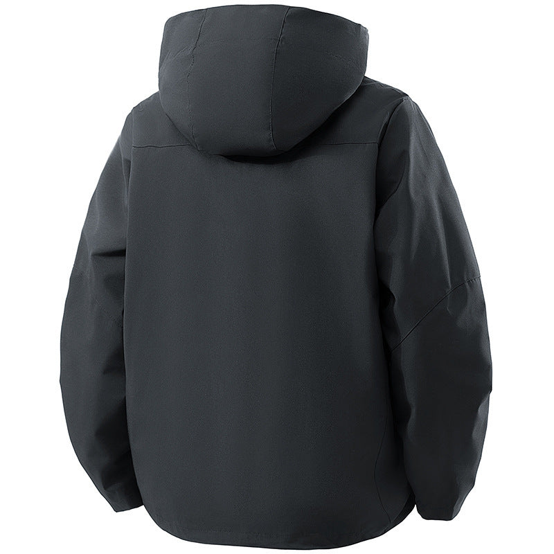Herren Technische Softshell Outdoorjacke mit Kapuze wasser- und winddichter Membran versiegelte Reißverschlüsse Drune