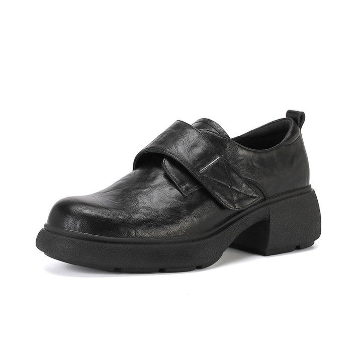 Damen Loafer mit breitem Klettverschluss und skulpturaler Plateau‑Blocksohle Drune