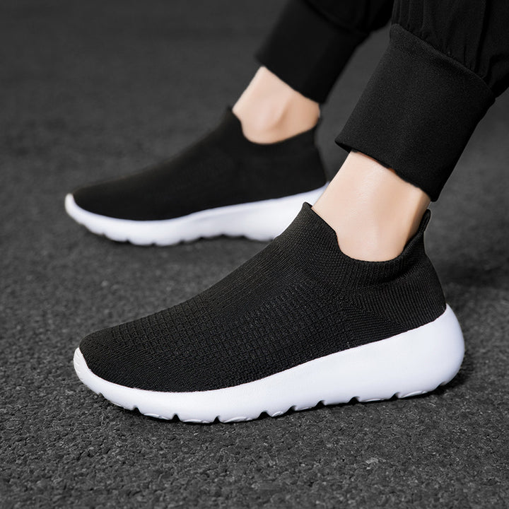 Unisex nan nahtloser Sockensneaker mit atmungsaktiver dreidimensionaler Strickkonstruktion und stoßdämpfender Flexsohle Drune