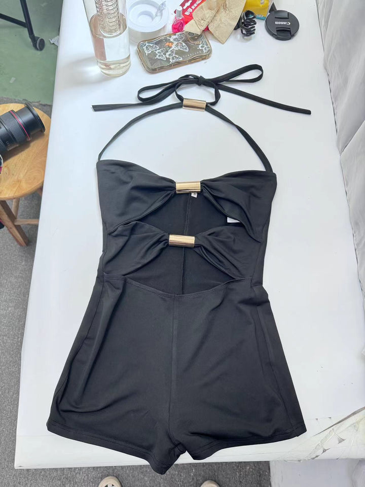 Damen Strandanzug mit elegantem Schleifen-Design und verstellbaren Trägern Drune