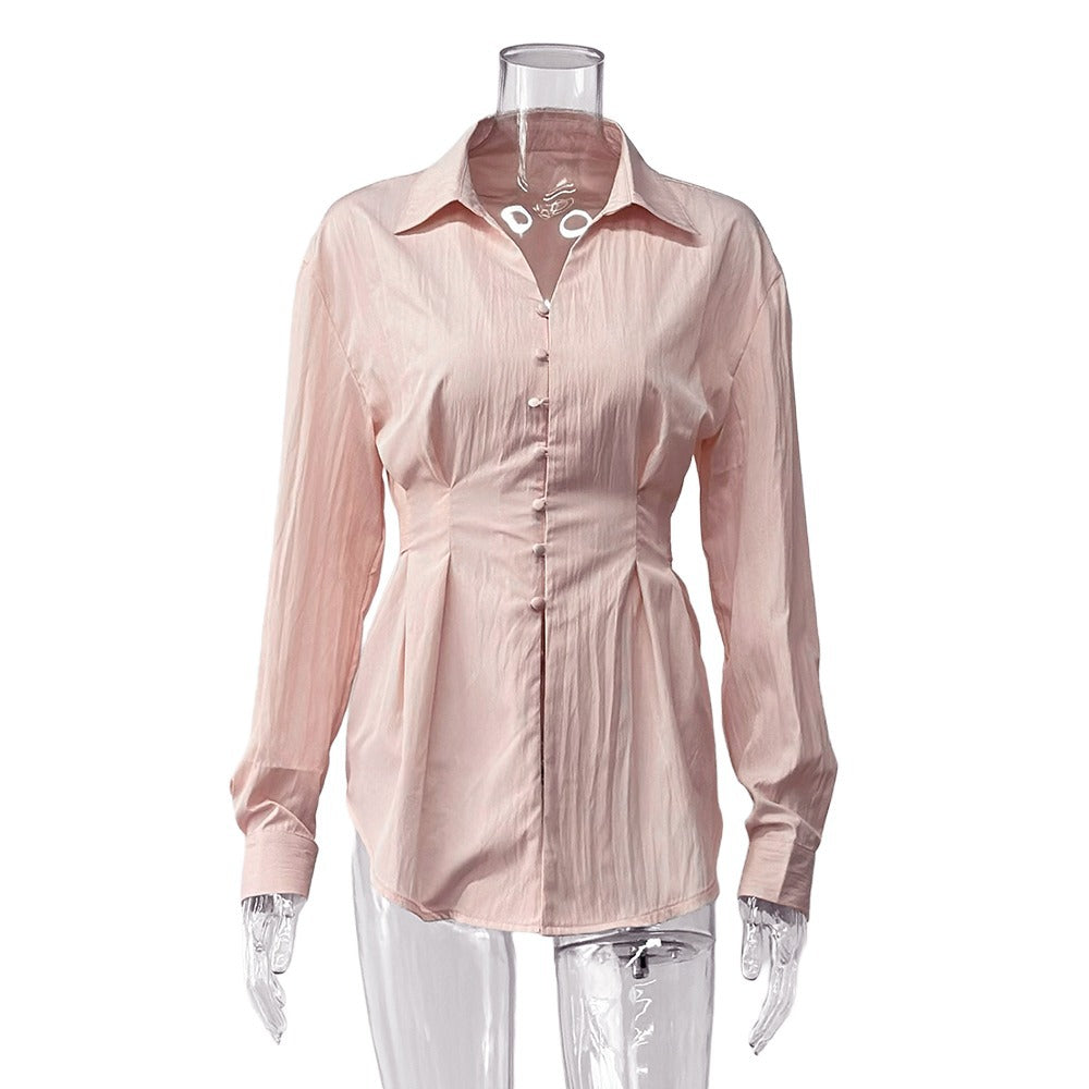 Damen Elegante Hochqualitative Bluse mit geschmeidiger Textur und feminine Silhouette Drune