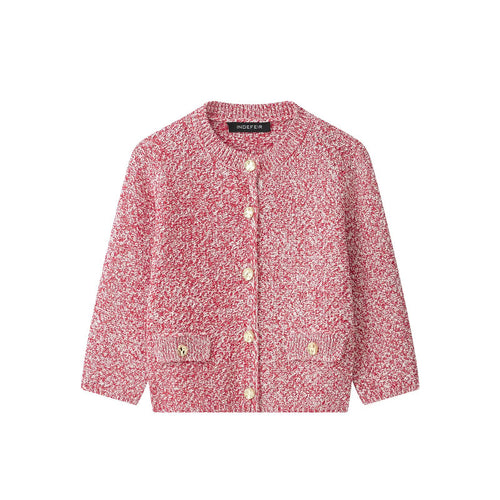 Damen Bouclé‑Strickjacke im Boxy‑Cut mit Perlmuttknöpfen und aufgesetzten Taschen Drune