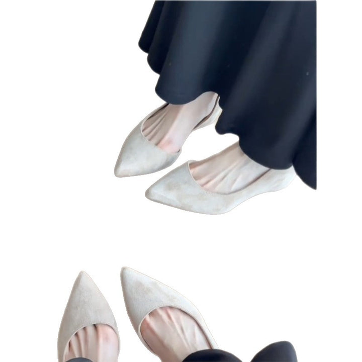 Damen Elegante Wildleder-D'Orsay Keil-Pumps Drune
